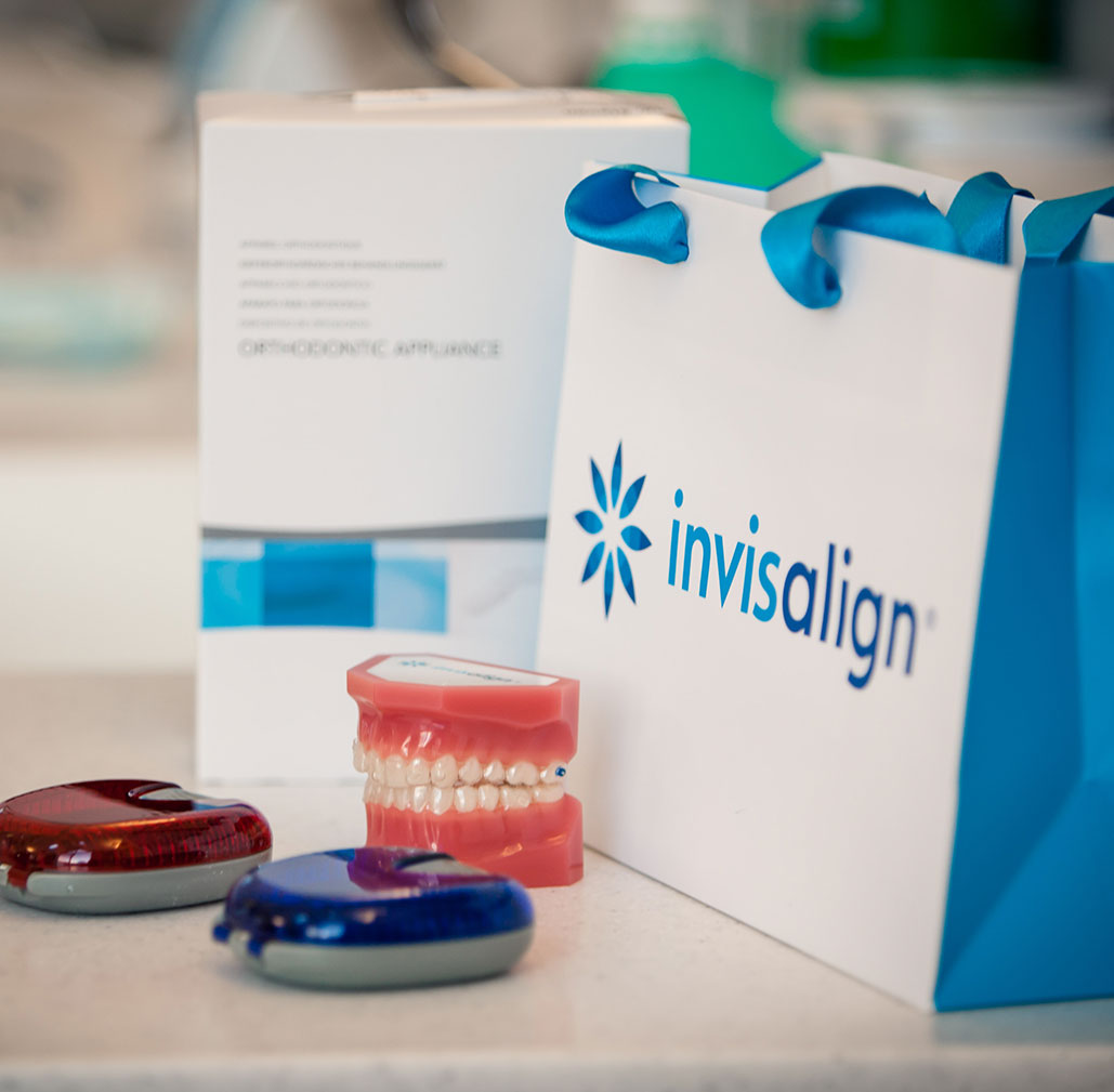 A package of Invisalign retainers